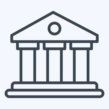 Icon Museum. suitable for education symbol. line style. simple design editable. design template vector. simple illustration