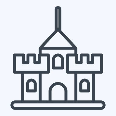 Icon Fortress. suitable for education symbol. line style. simple design editable. design template vector. simple illustration