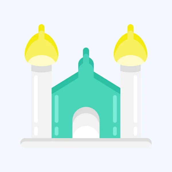 Icon Synagogue Suitable Education Symbol Flat Style Simple Design Editable — Stockvektor