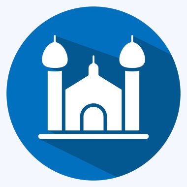 Icon Synagogue. suitable for education symbol. long shadow style. simple design editable. design template vector. simple illustration