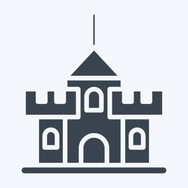 Icon Fortress. suitable for education symbol. glyph style. simple design editable. design template vector. simple illustration