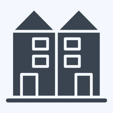 Icon Condo. suitable for education symbol. glyph style. simple design editable. design template vector. simple illustration