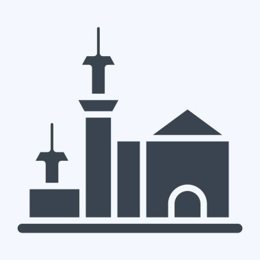 Icon Castle. suitable for education symbol. glyph style. simple design editable. design template vector. simple illustration