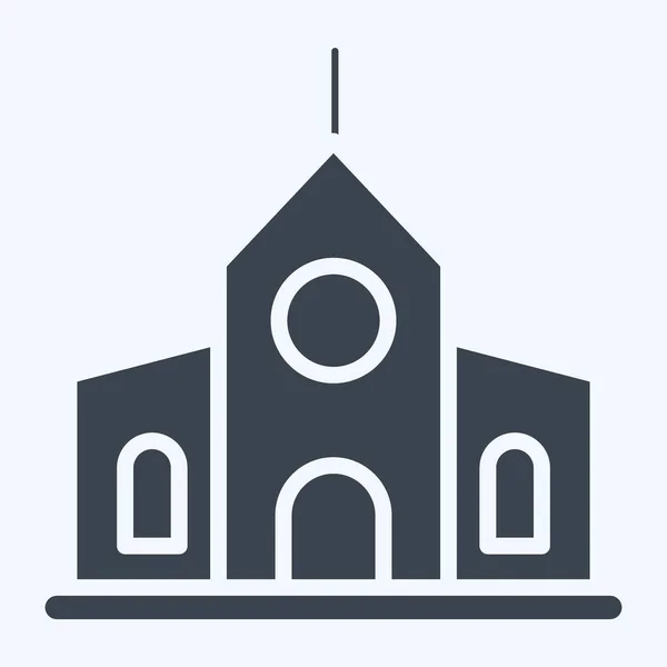 Icon Municipal Suitable Education Symbol Glyph Style Simple Design Editable — Vector de stock