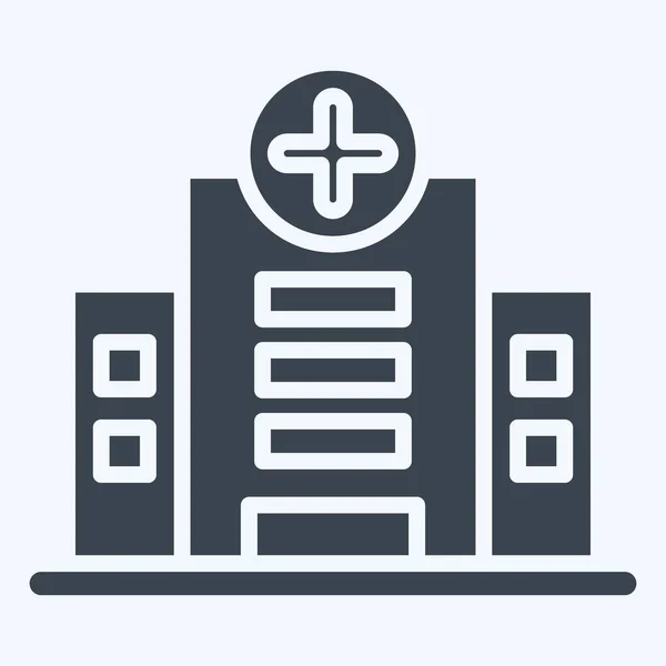 Icon Hospital Suitable Education Symbol Glyph Style Simple Design Editable — Stock Vector