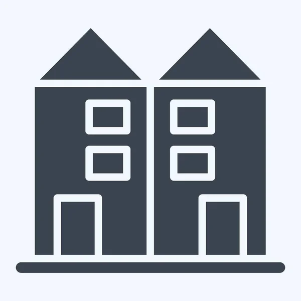 Icon Condo Suitable Education Symbol Glyph Style Simple Design Editable — Διανυσματικό Αρχείο