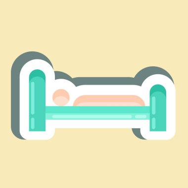 Sticker Sleep. suitable for flu symbol. simple design editable. design template vector. simple illustration