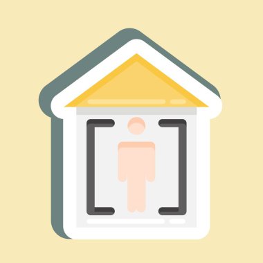 Sticker Self Isolating. suitable for flu symbol. simple design editable. design template vector. simple illustration