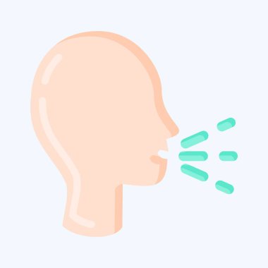 Icon Sneezing. suitable for flu symbol. flat style. simple design editable. design template vector. simple illustration