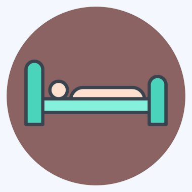 Icon Sleep. suitable for flu symbol. color mate style. simple design editable. design template vector. simple illustration