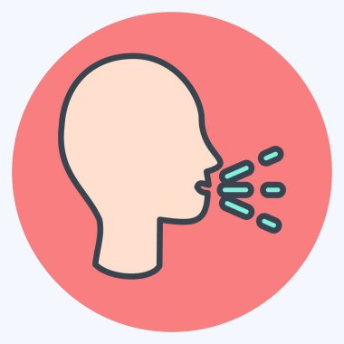 Icon Sneezing. suitable for flu symbol. color mate style. simple design editable. design template vector. simple illustration