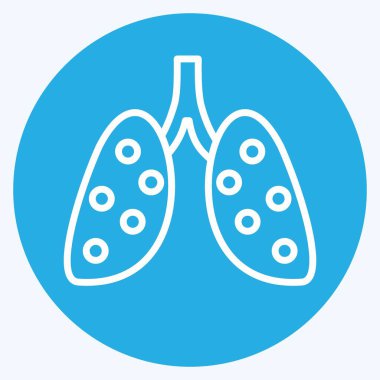 Icon Pneumonia. suitable for flu symbol. blue eyes style. simple design editable. design template vector. simple illustration