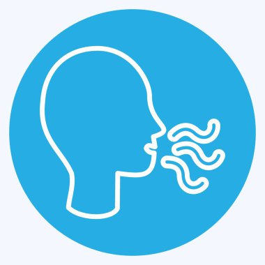 Icon Loss Of Smell. suitable for flu symbol. blue eyes style. simple design editable. design template vector. simple illustration