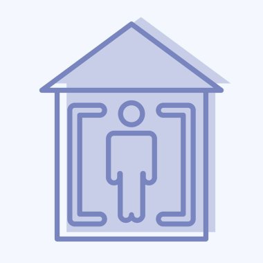 Icon Self Isolating. suitable for flu symbol. two tone style. simple design editable. design template vector. simple illustration