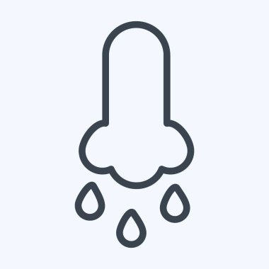 Icon Runny Nose. suitable for flu symbol. line style. simple design editable. design template vector. simple illustration
