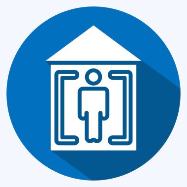 Icon Self Isolating. suitable for flu symbol. long shadow style. simple design editable. design template vector. simple illustration