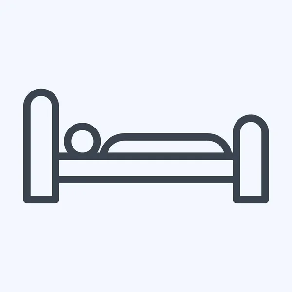 Icon Sleep Suitable Flu Symbol Line Style Simple Design Editable — Stock Vector