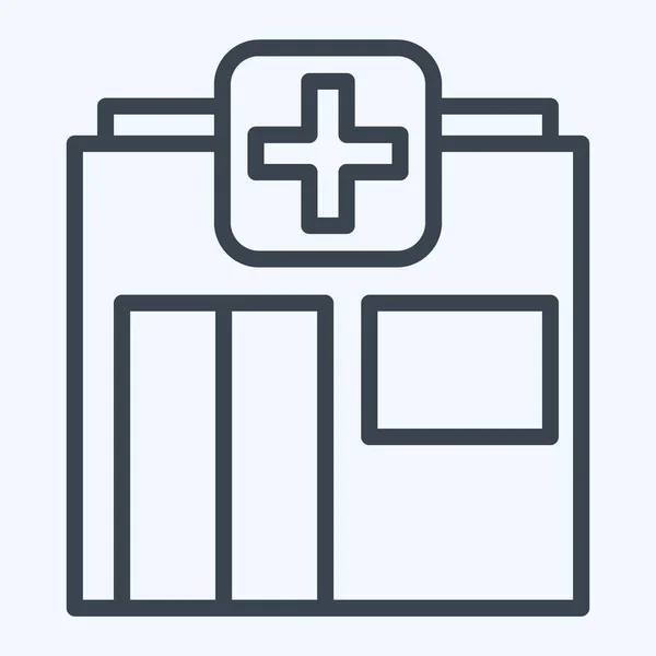 Icon Pharmacy Suitable Flu Symbol Line Style Simple Design Editable — стоковый вектор