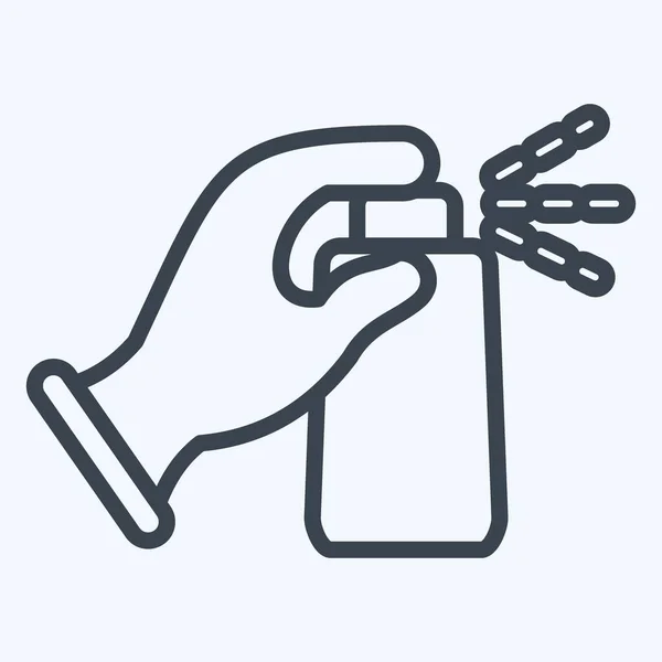 Icon Disinfection Suitable Flu Symbol Line Style Simple Design Editable — Vetor de Stock