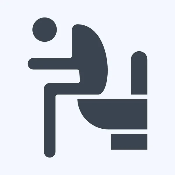 Icon Diarrhea Suitable Flu Symbol Glyph Style Simple Design Editable — Vector de stock