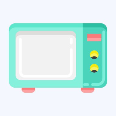 Icon Microwave. suitable for Kitchen Appliances symbol. flat style. simple design editable. design template vector. simple illustration