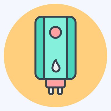 Icon Water Heater. suitable for Kitchen Appliances symbol. color mate style. simple design editable. design template vector. simple illustration