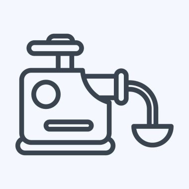 Icon Mincer. suitable for Kitchen Appliances symbol. line style. simple design editable. design template vector. simple illustration