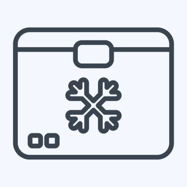 Icon Freezer. suitable for Kitchen Appliances symbol. line style. simple design editable. design template vector. simple illustration