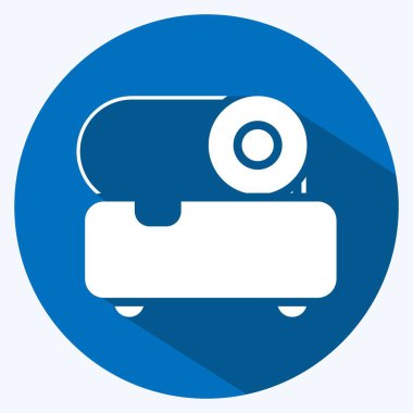 Icon Slicer. suitable for Kitchen Appliances symbol. long shadow style. simple design editable. design template vector. simple illustration