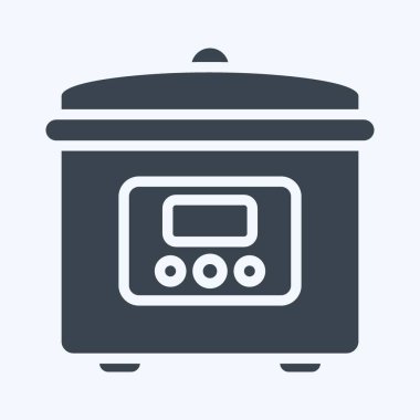 Icon Rice Cooker. suitable for Kitchen Appliances symbol. glyph style. simple design editable. design template vector. simple illustration