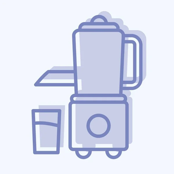 Icon Juicer Suitable Kitchen Appliances Symbol Two Tone Style Simple — Stok Vektör
