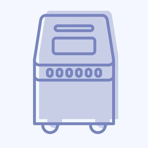 Icon Bread Maker Suitable Kitchen Appliances Symbol Two Tone Style — Stok Vektör