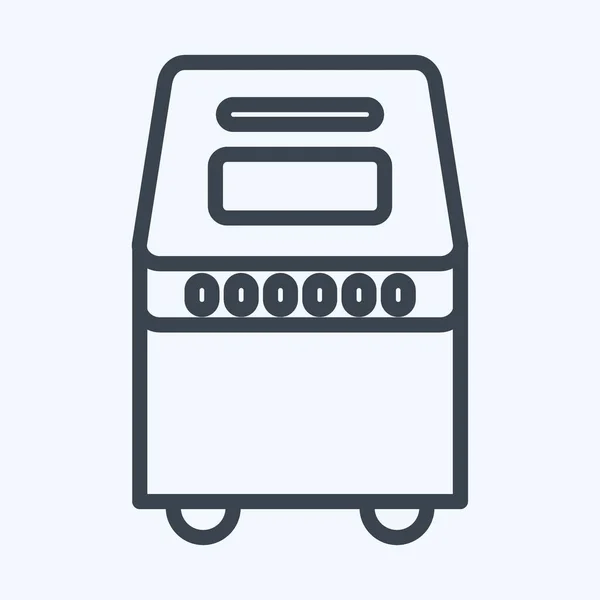 Icon Bread Maker Suitable Kitchen Appliances Symbol Line Style Simple — Stok Vektör