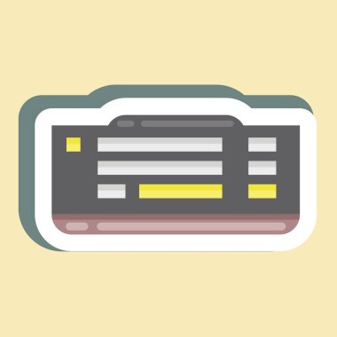 Sticker Keyboard. suitable for Computer Components symbol. simple design editable. design template vector. simple illustration