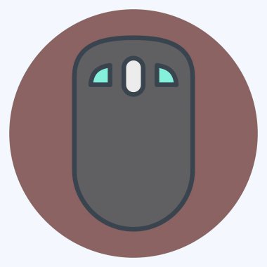Icon Mouse. suitable for Computer Components symbol. color mate style. simple design editable. design template vector. simple illustration