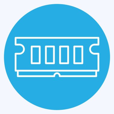 Icon RAM. suitable for Computer Components symbol. blue eyes style. simple design editable. design template vector. simple illustration