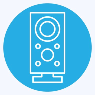Icon Subwoofer. suitable for Computer Components symbol. blue eyes style. simple design editable. design template vector. simple illustration