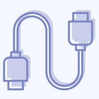 Icon Cable. suitable for Computer Components symbol. two tone style. simple design editable. design template vector. simple illustration