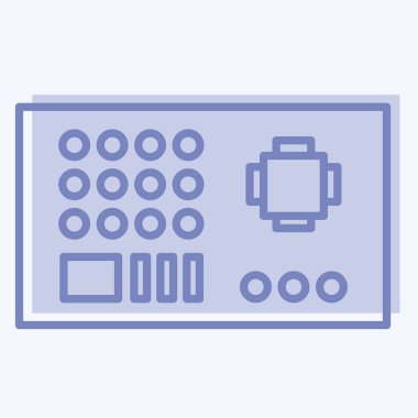 Icon Motherboard. suitable for Computer Components symbol. two tone style. simple design editable. design template vector. simple illustration