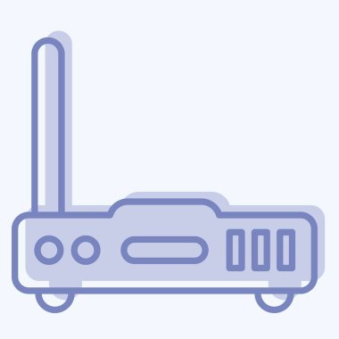 Icon Router. suitable for Computer Components symbol. two tone style. simple design editable. design template vector. simple illustration