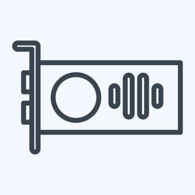Icon GPU. suitable for Computer Components symbol. line style. simple design editable. design template vector. simple illustration