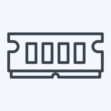 Icon RAM. suitable for Computer Components symbol. line style. simple design editable. design template vector. simple illustration