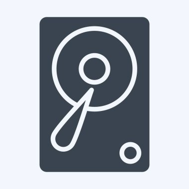 Icon Hardisk. suitable for Computer Components symbol. glyph style. simple design editable. design template vector. simple illustration