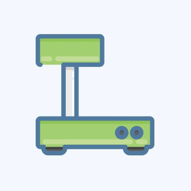 Icon Industrial Scales. suitable for education symbol. doodle style. simple design editable. design template vector. simple illustration