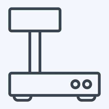 Icon Industrial Scales. suitable for education symbol. line style. simple design editable. design template vector. simple illustration