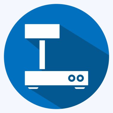 Icon Industrial Scales. suitable for education symbol. long shadow style. simple design editable. design template vector. simple illustration
