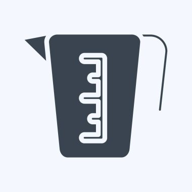 Icon Measuring Cup. suitable for education symbol. glyph style. simple design editable. design template vector. simple illustration
