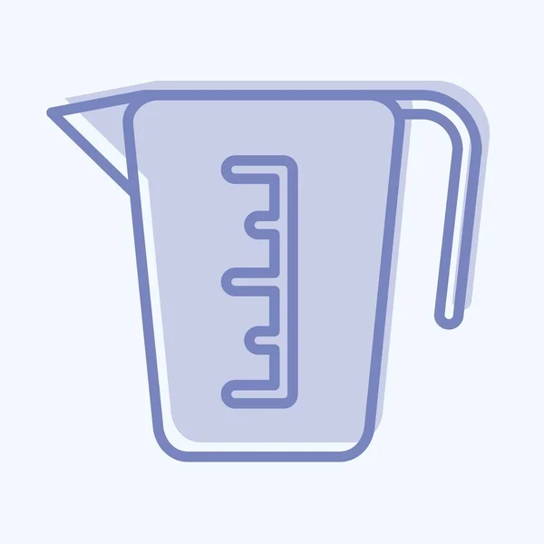 Icon Measuring Cup Suitable Education Symbol Two Tone Style Simple — Image vectorielle