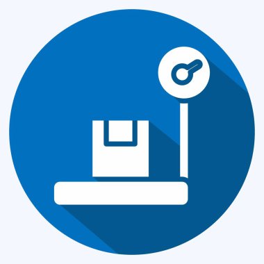 Icon Platform Scale. suitable for education symbol. long shadow style. simple design editable. design template vector. simple illustration