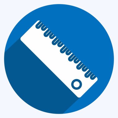 Icon Ruler. suitable for education symbol. long shadow style. simple design editable. design template vector. simple illustration